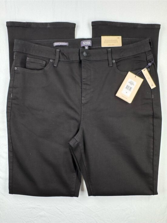 NYDJ Denim - NYDJ  Barbara BootCut Black Denim Jeans Size 18